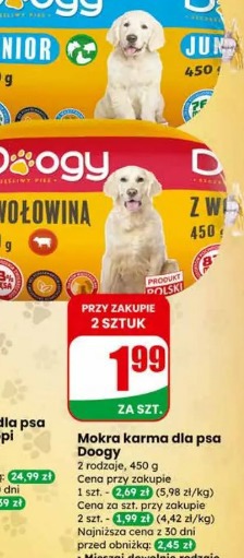 Doogy mokra karma dla psa z wołowiną