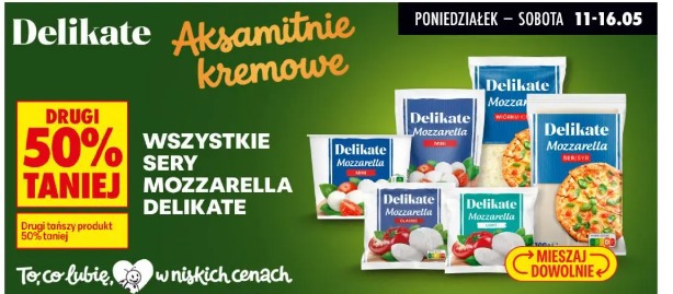 Wszystkie sery mozzarella Delikate