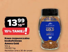 Kawa rozpuszczalna bezkofeinowa Amora Gold