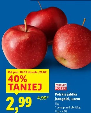 Polskie jabłka jonagold, luzem