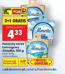 Puszysty serek twarogowy Almette