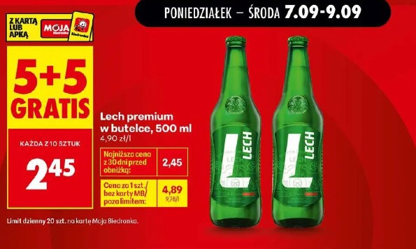 Lech premium w butelce