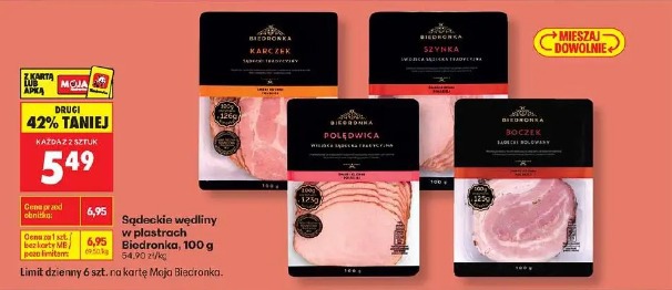 Sądeckie wędliny w plastrach Biedronka
