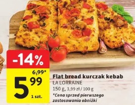 Flat bread kurczak kebab La Lorraine