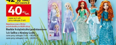 Barbie księżniczka podstawowa lub lalka z Krainy Lodu