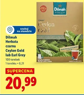 Dilmah Herbata czarna Ceylon Gold lub Earl Grey