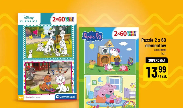 Puzzle 2 x 60 elementów Clementoni