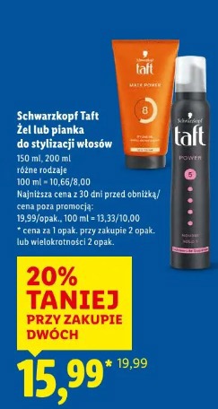Schwarzkopf Taft Żel lub pianka do stylizacji włosów