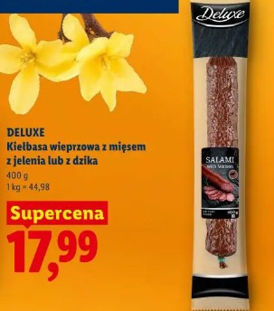 Deluxe Kiełbasa wieprzowa z mięsem z jelenia lub z dzika