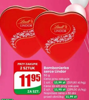 Bombonierka serce Lindor