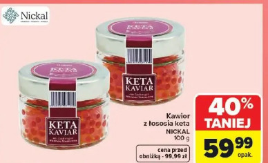 Kawior z łososia keta Nickal