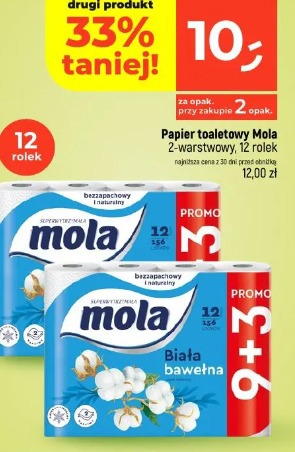Papier toaletowy Mola 2-warstwowy 12 rolek