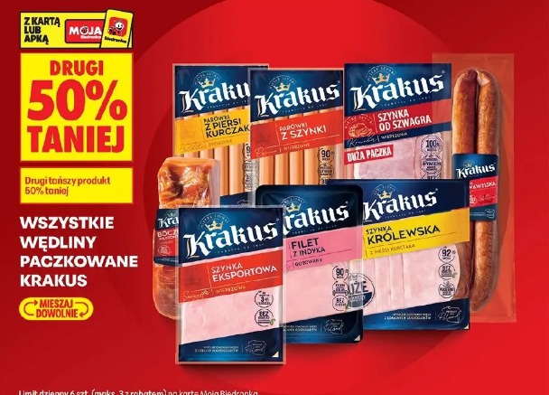 Wszystkie wędliny paczkowane Krakus