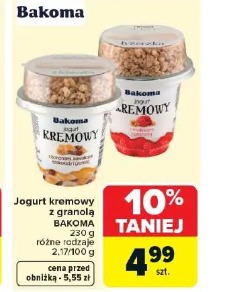 Jogurt kremowy z granolą BAKOMA