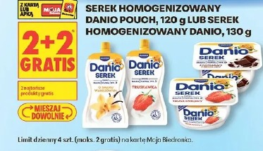 Serek homogenizowany Danio pouch lub serek homogenizowany Danio