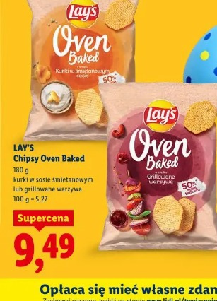 Lay’s Chipsy Oven Baked kurki w sosie śmietanowym lub grillowane warzywa