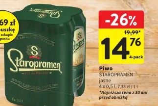 Piwo Staropramen jasne