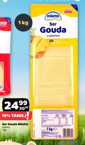 Ser Gouda Miletto plastry