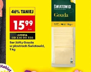 Ser żółty Gouda w plastrach Światowid