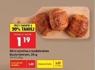 Mini ciastko z nadzieniem budyniowym