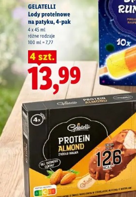 Gelatelli Lody proteinowe na patyku 4-pak