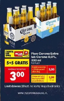 Piwo Corona Extra lub Corona 0,0%