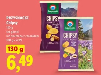 Przysnacki Chipsy ser górski lub śmietana z czosnkiem