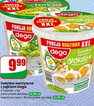 Sałatka warzywna z jajkiem Dega