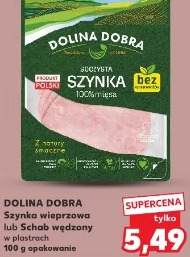 Dolina Dobra Soczysta szynka wieprzowa lub schab wędzony w plastrach