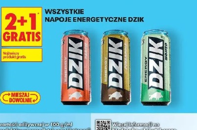 Wszystkie napoje energetyczne Dzik