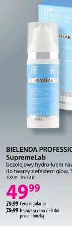 BIELENDA PROFESSIONAL SupremeLab beztłuszczowy hydro-krem nawadniający do twarzy z efektem glow
