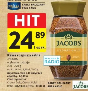 Jacobs Cronat Gold kawa rozpuszczalna
