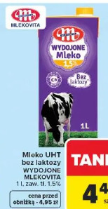 Mleko UHT bez laktozy WYDOJONE MLEKOVITA