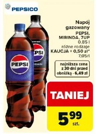 Napój gazowany PEPSI, MIRINDA, 7UP