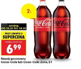 Napój gazowany Coca-Cola lub Coca-Cola Zero