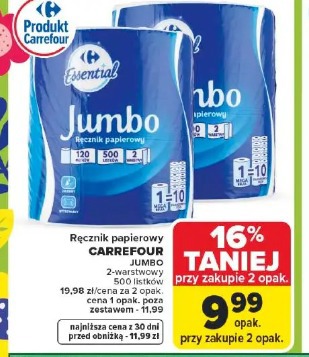 Ręcznik papierowy Carrefour Jumbo