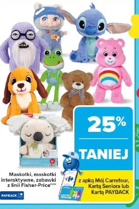 Maskotki, maskotki interaktywne, zabawki z linii Fisher-Price