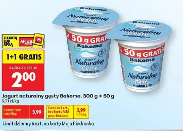 Jogurt naturalny gęsty Bakoma