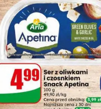 Ser z oliwkami i czosnkiem Snack Apetina