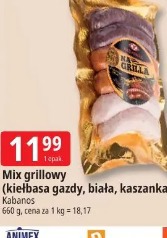 Mix grillowy (kiełbasa gazdy, biała, kaszanka) Kabanos