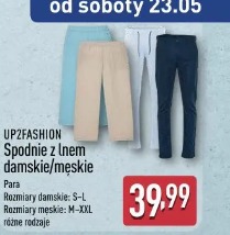 Up2fashion Spodnie z lnem damskie/męskie