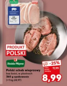 Polski schab wieprzowy bez kości, w plastrach
