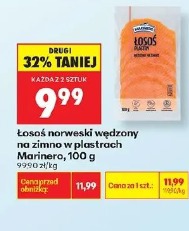 Łosoś norweski wędzony na zimno w plastrach Marinero