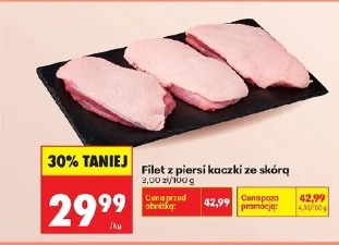 Filet z piersi kaczki ze skórą