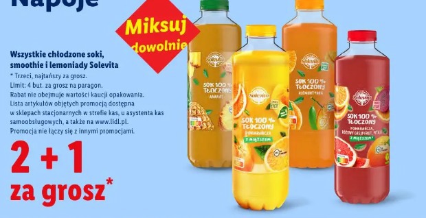 Wszystkie chłodzone soki, smoothie i lemoniady Solevita