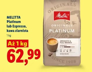 Melitta Platinum lub Espresso, kawa ziarnista