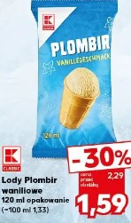 Lody Plombir waniliowe