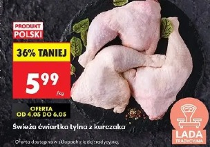 Świeża ćwiartka tylna z kurczaka
