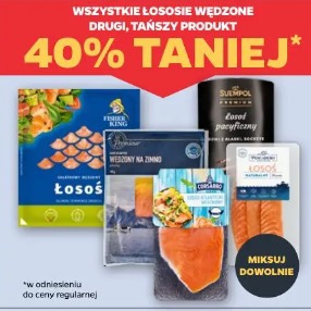 Wszystkie łososie wędzone drugi, tańszy produkt
