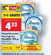 Puszysty serek twarogowy Almette